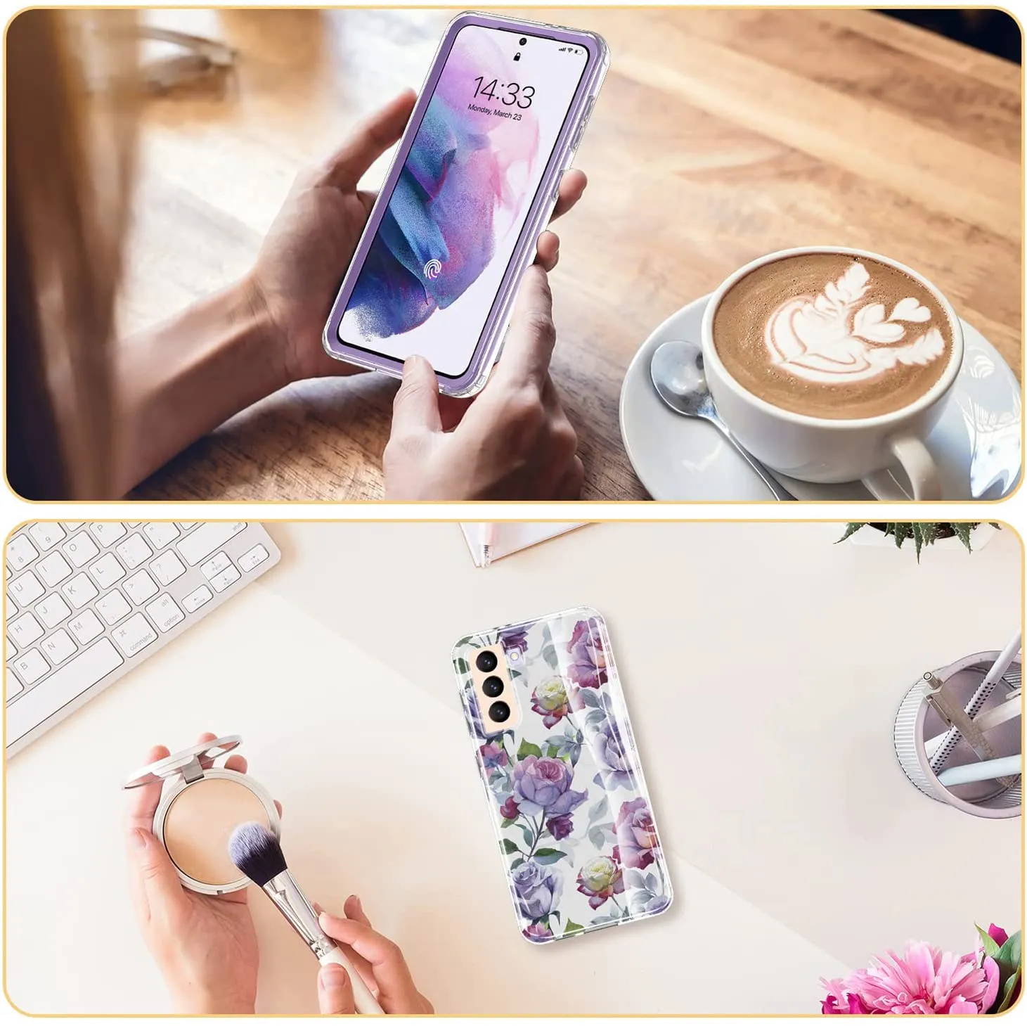 Galaxy S21 Plus Rugged Fashionable Cases for Women Girls