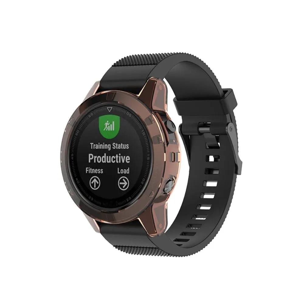 Garmin Fenix 5 / 5 Plus transparent cover - Transparent Pink