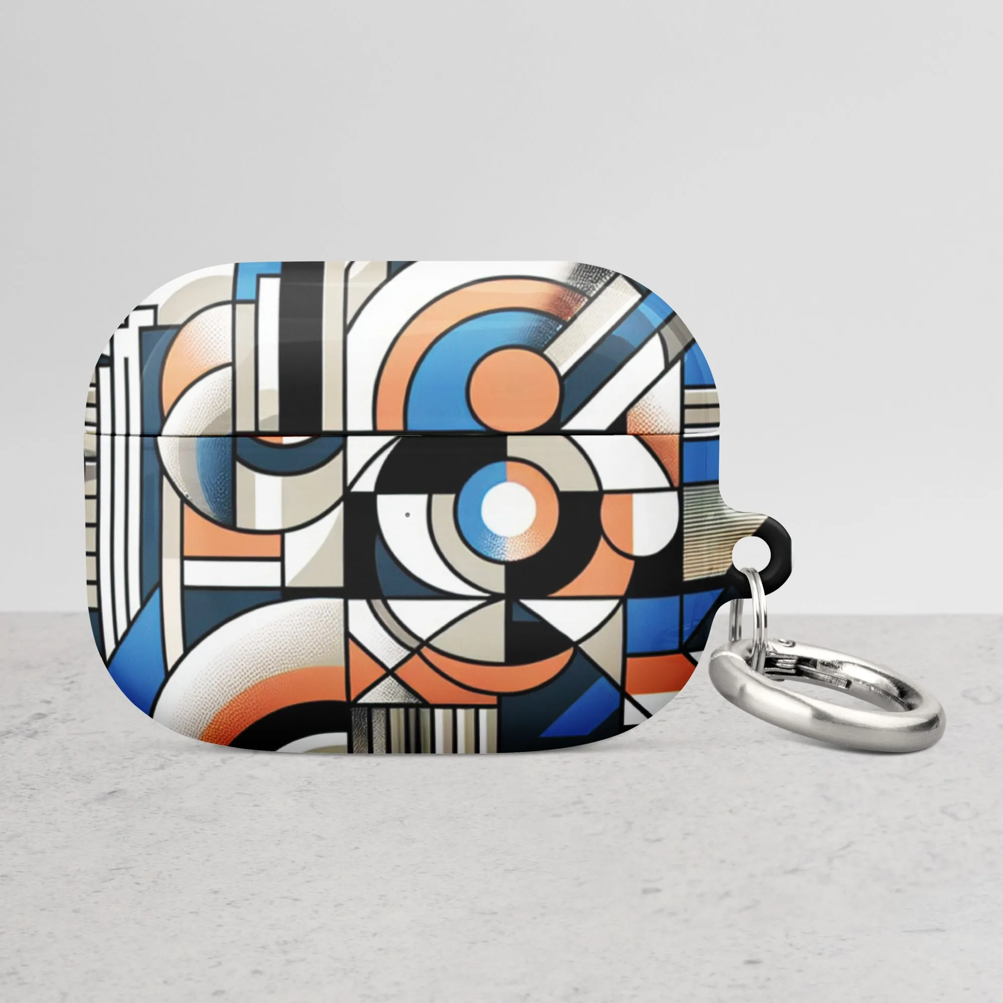 Geometric Art AirPods® Case | Impact-Resistant Polycarbonate | Metal Carabiner | Scratch & Drop Protection