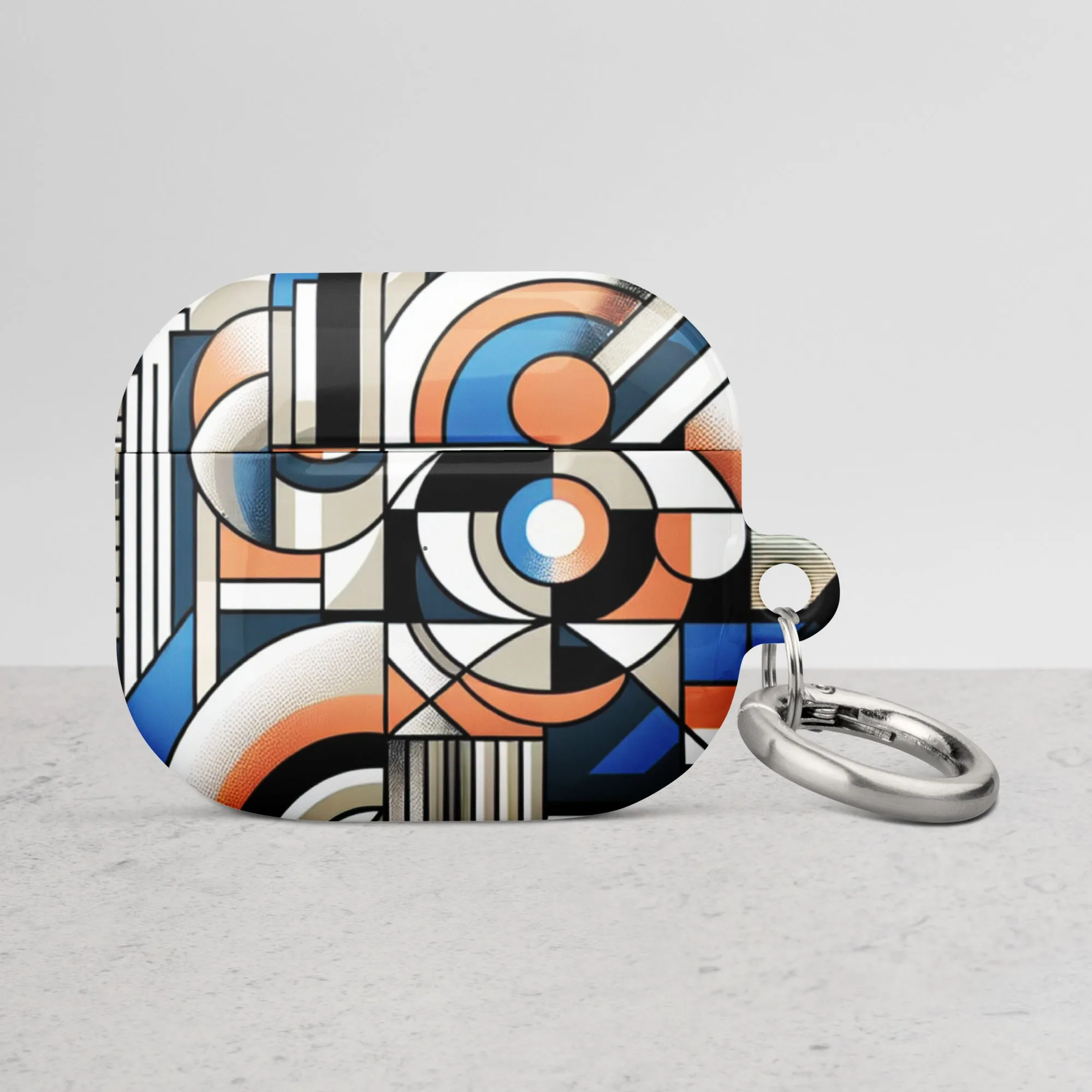 Geometric Art AirPods® Case | Impact-Resistant Polycarbonate | Metal Carabiner | Scratch & Drop Protection