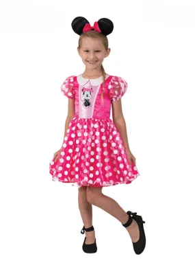 Girls Costume - Minnie Mouse Pink Deluxe Costume