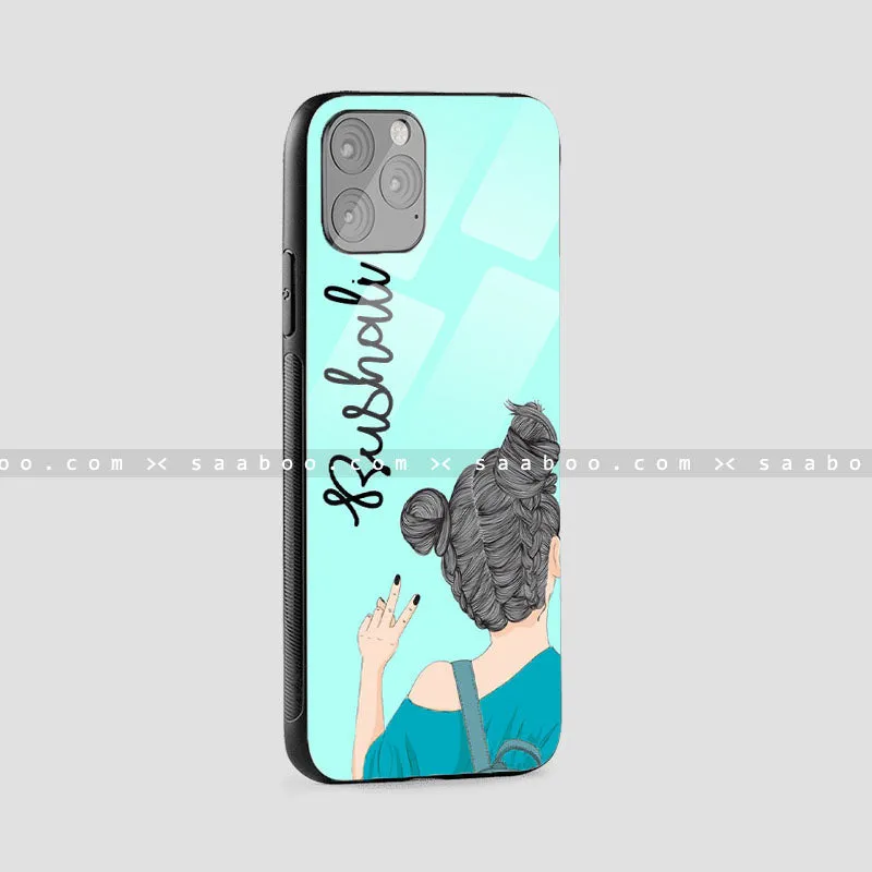 Glossy Protective Case With Girl Name