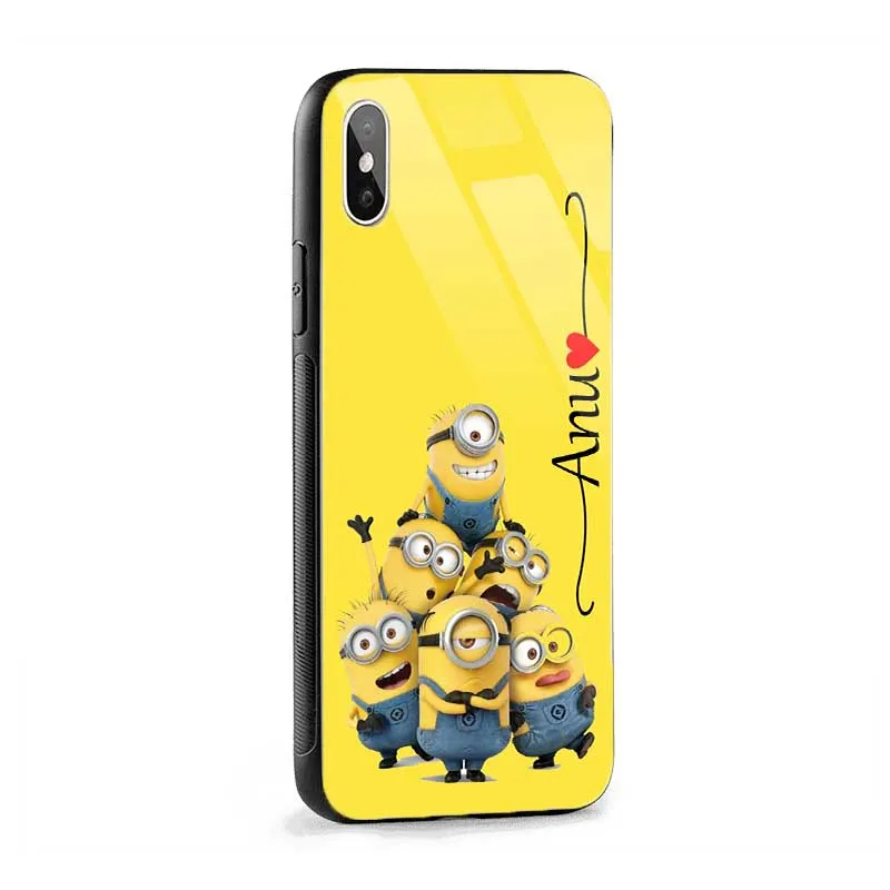 Glossy Protective Case With Minion Wave Name