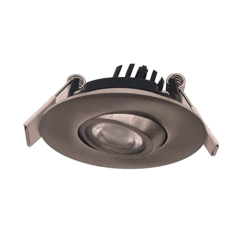 Goodlite G-19835 2" 5W LED Brushed Nickel Gimbaled Round Spotlight Selectable CCT