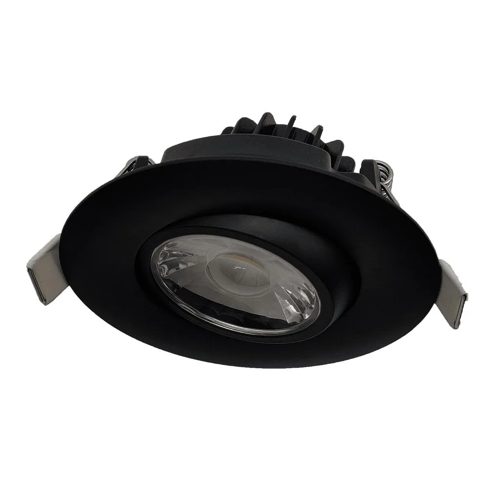 Goodlite G-19846 3" 8W LED Recessed Gimbal Downlight Selectable CCT Black