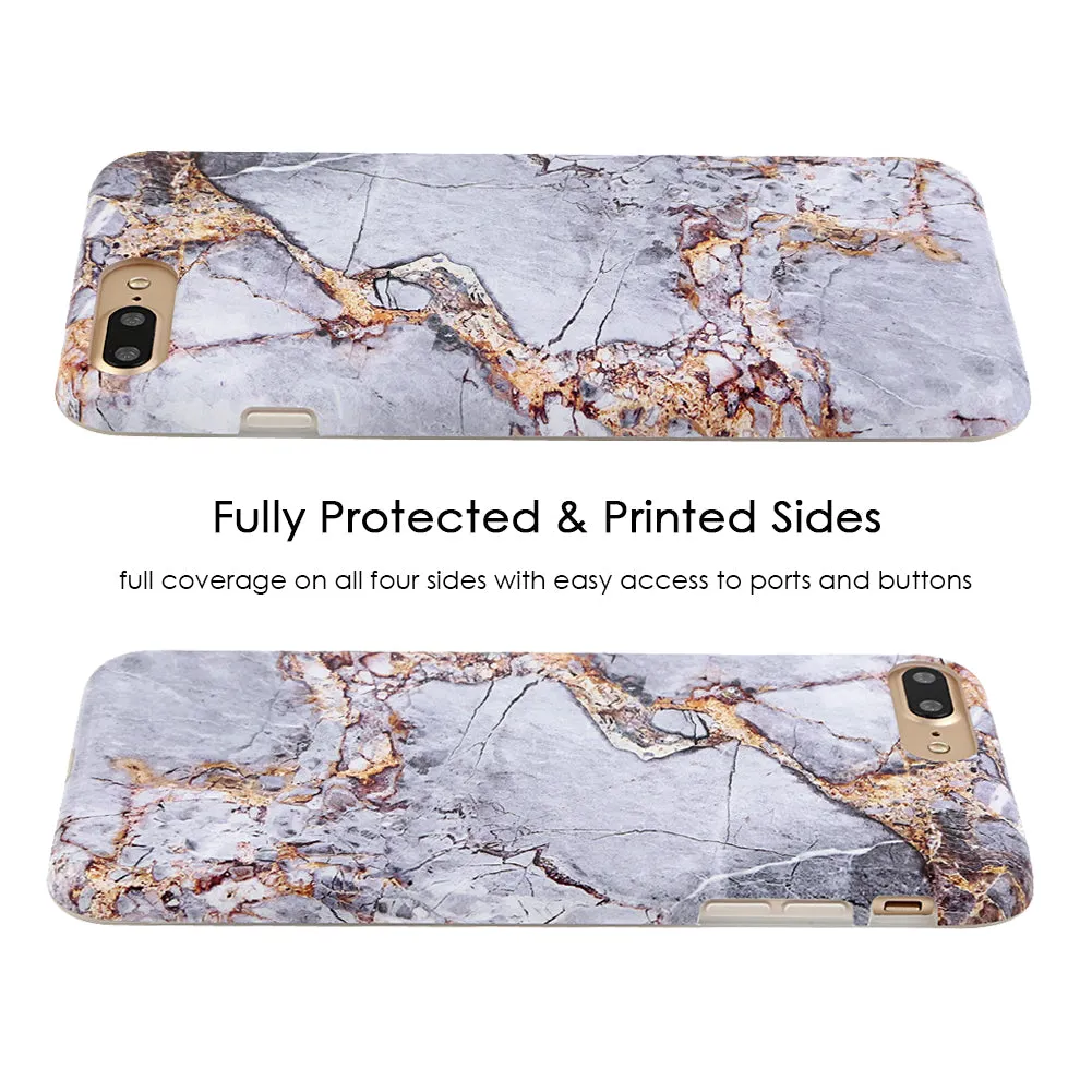 Gray & Gold Marble iPhone Case