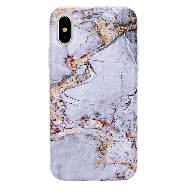 Gray & Gold Marble iPhone Case