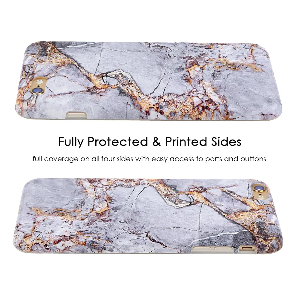 Gray & Gold Marble iPhone Case