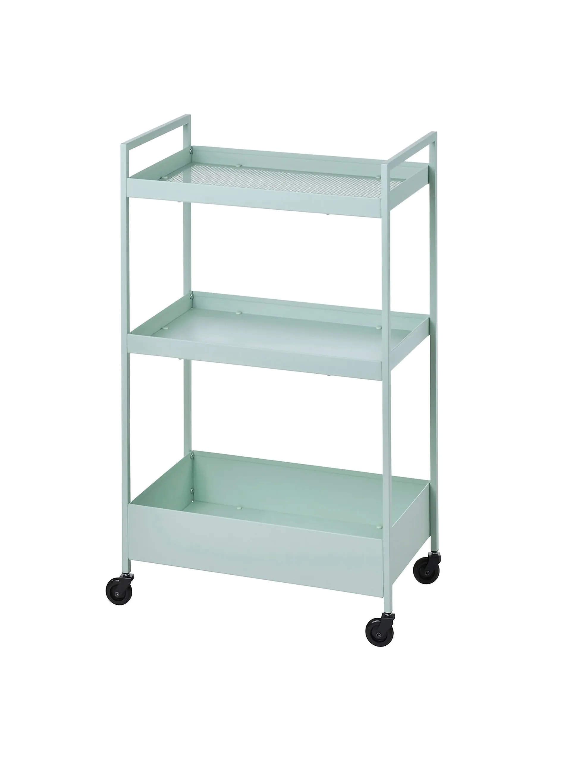 Green metal trolley