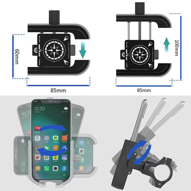 GUB Aluminum Bicycle Phone Holder 360 Degree Mtb Bike Phone Mount Adjustable Motorcycle Phone Bracket Fahrrad Handyhalterung