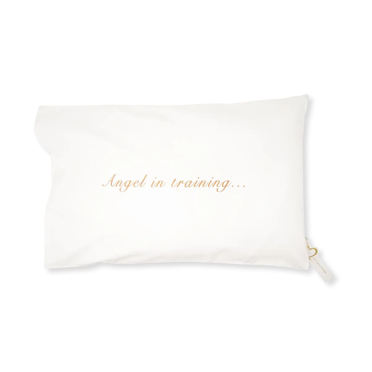 Handprinted Junior Cushion (Kid’s pillow) – Angel in training - Copper