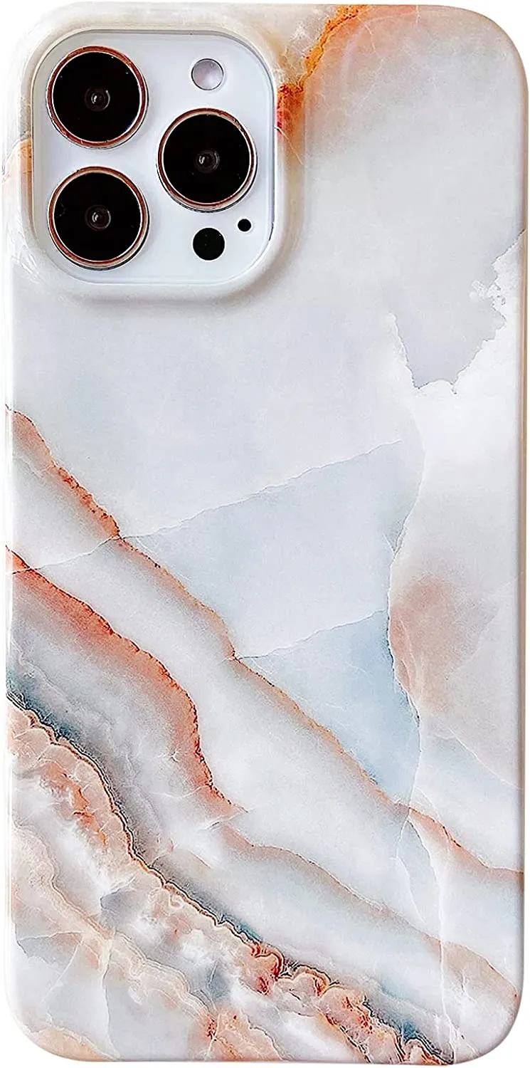 Hapitek Compatible iPhone 13 Pro Max Case Marble Case 6.7 INCH