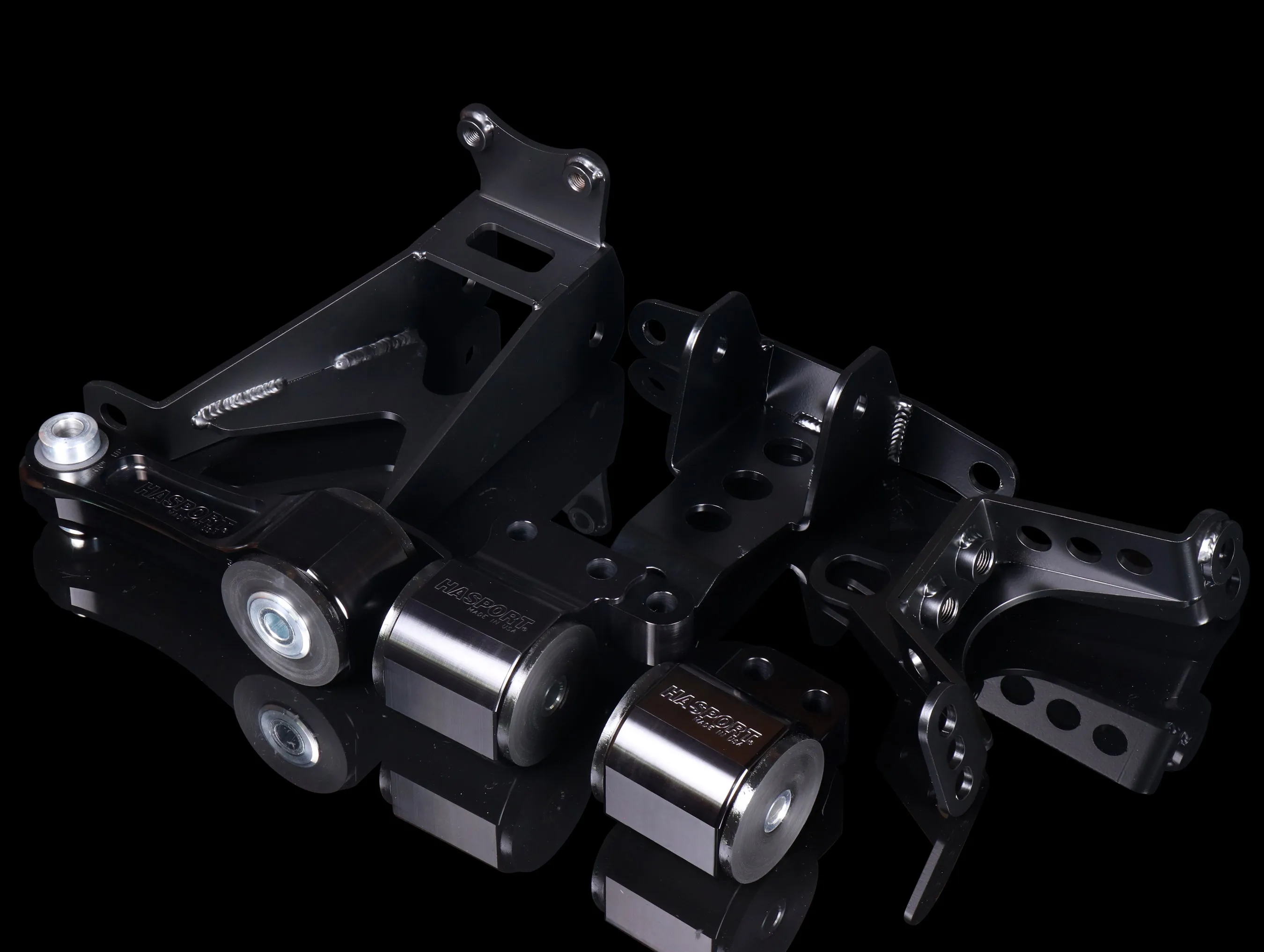 Hasport Billet Black Replacement Mounts - 22  Civic Type-R (FL5) / 23  Integra Type-S (DE5)