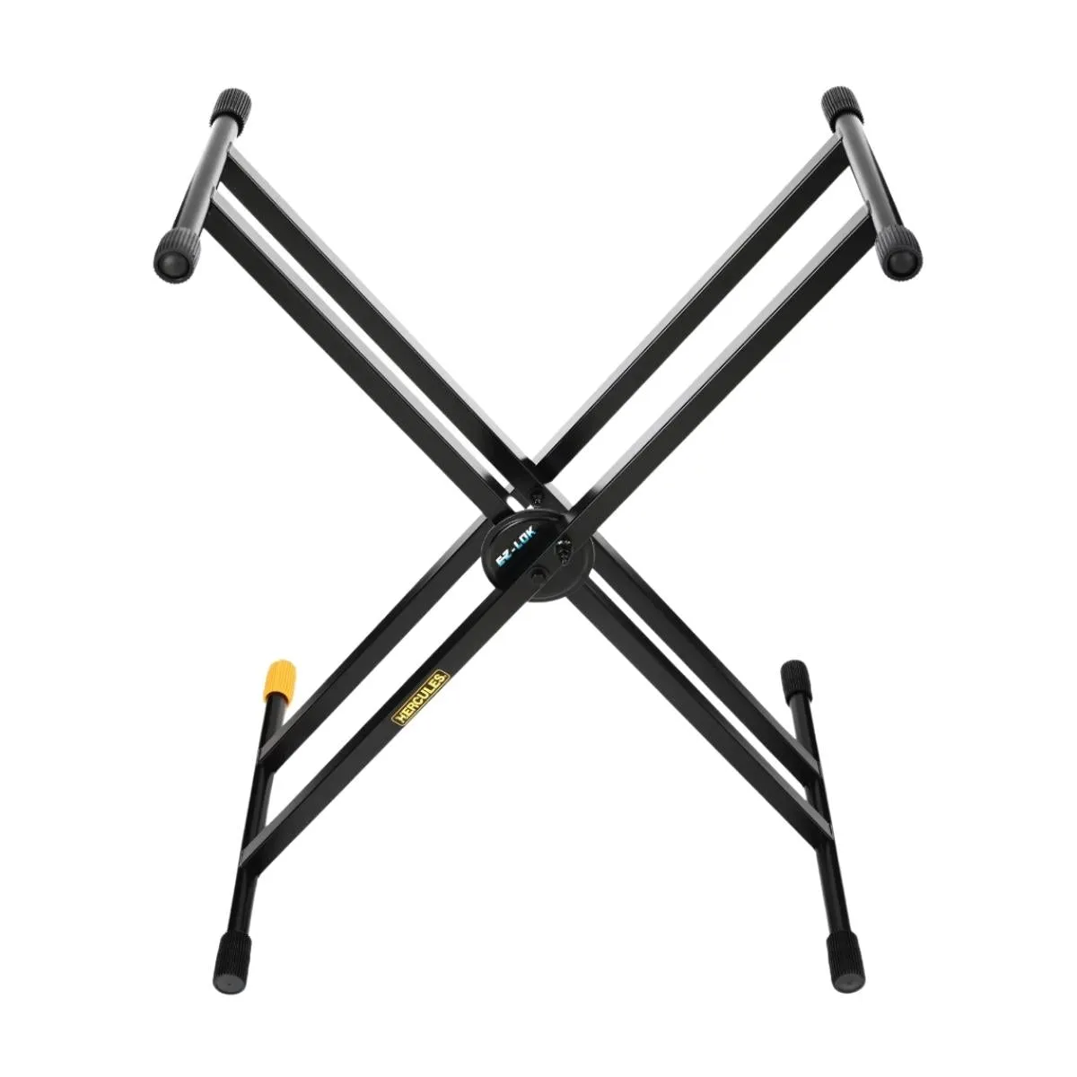 Hercules EZ-LOK System Double X Steel Keyboard Stand with 100kg Weight Capacity, Five Height Adjustments, Rubber Feet & Sleeves | KS120B