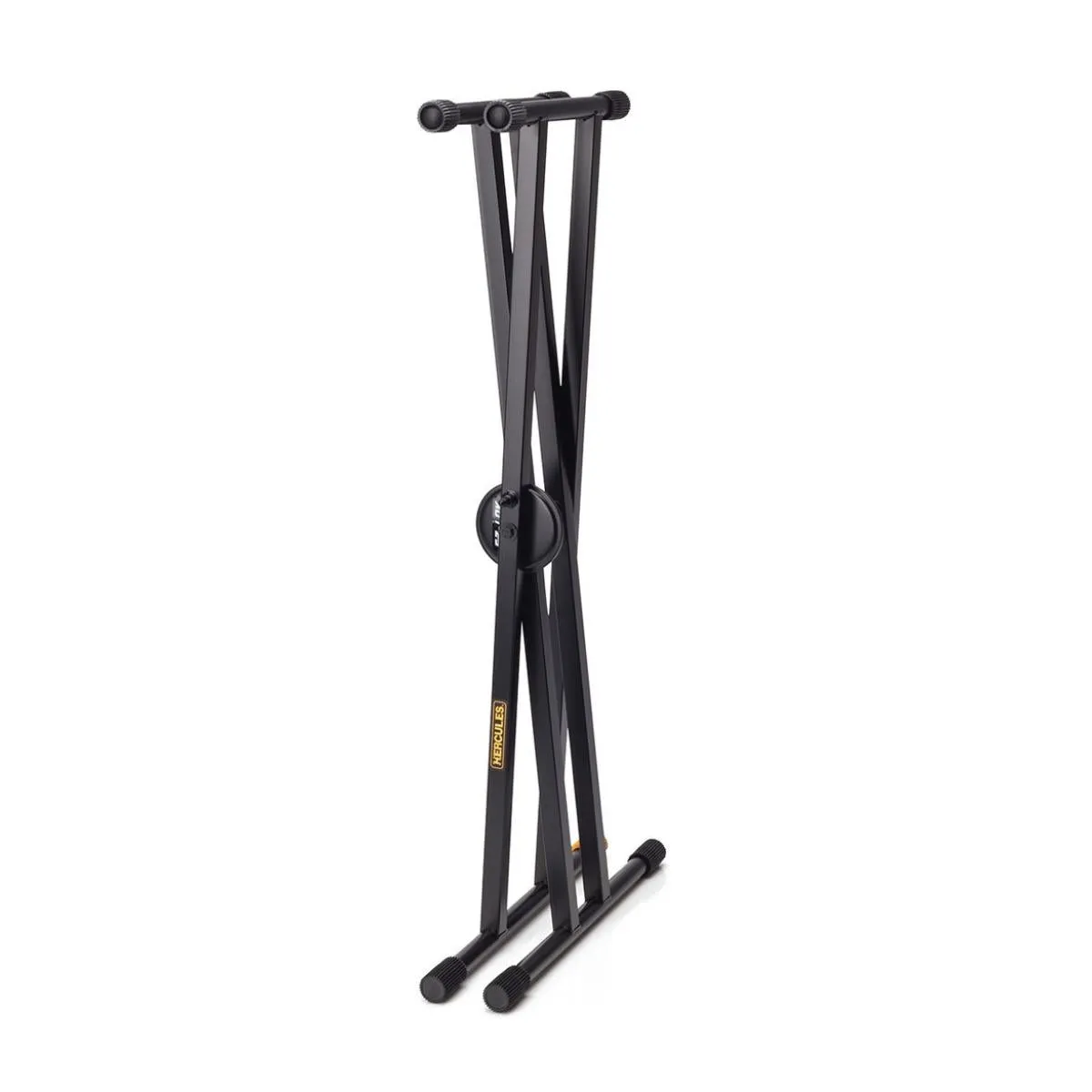 Hercules EZ-LOK System Double X Steel Keyboard Stand with 100kg Weight Capacity, Five Height Adjustments, Rubber Feet & Sleeves | KS120B