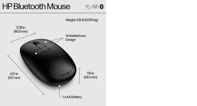 Hp 245 Black Bluetooth Mouse