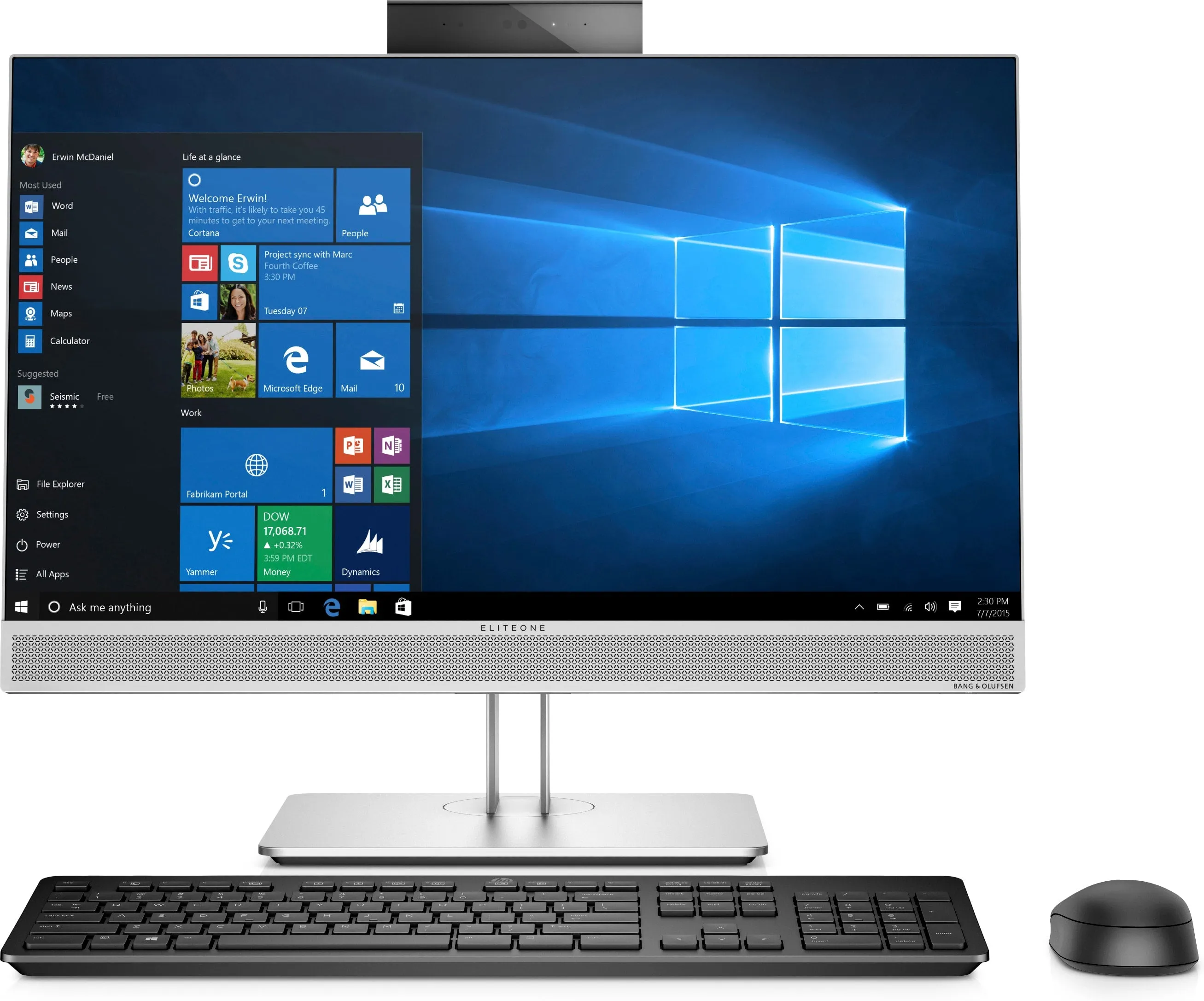 HP EliteOne 800 G4 All-in-One Desktop PC 23.8" Full HD, Intel Core i5, 3.00GHz, 8GB RAM, 1TB HDD SATA, Windows 10 Pro- 4HK03UT#ABA