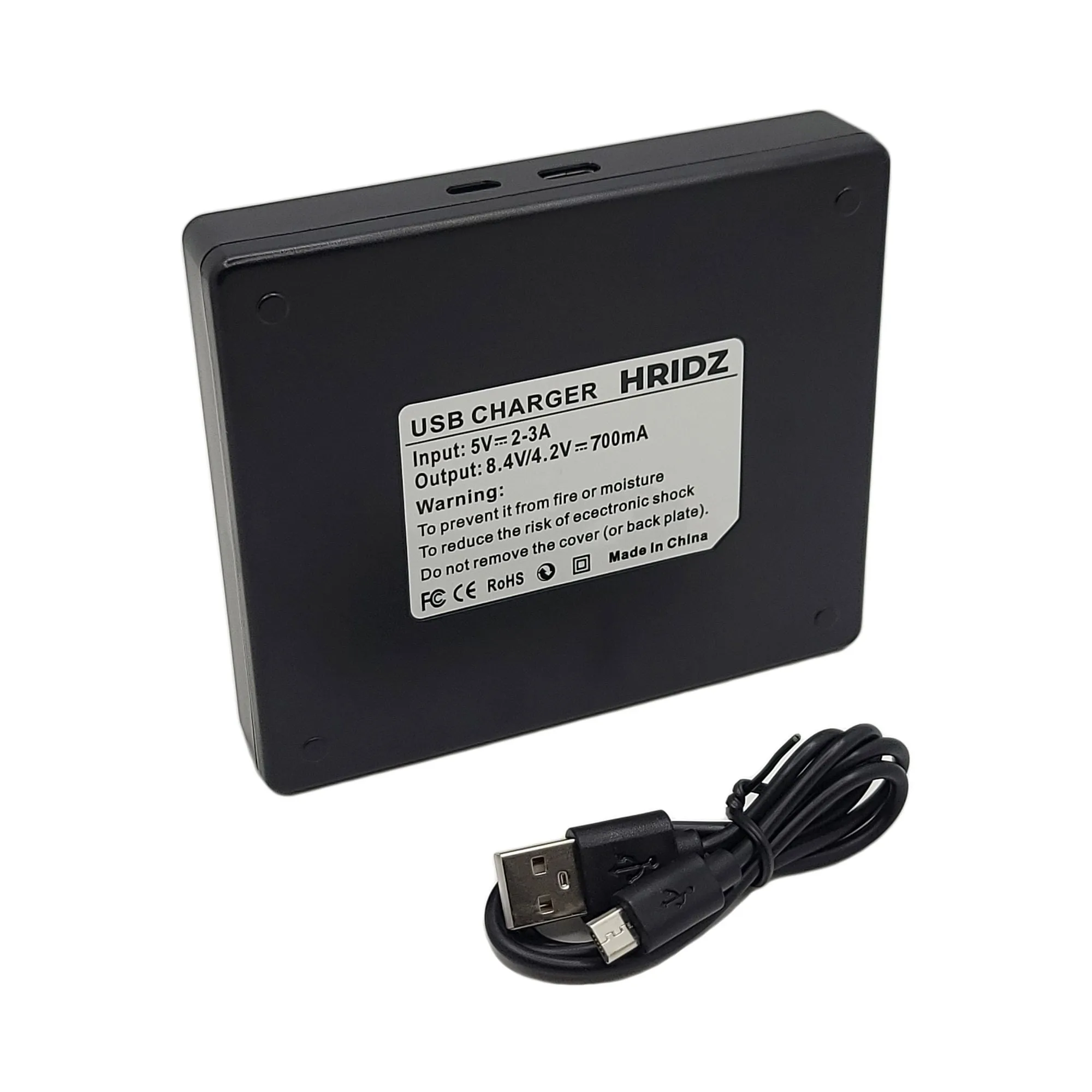 Hridz D08S Dual Charger For Panasonic CGR-D08 CGR-D08R CGR-DO8S CGR-D120 E1B