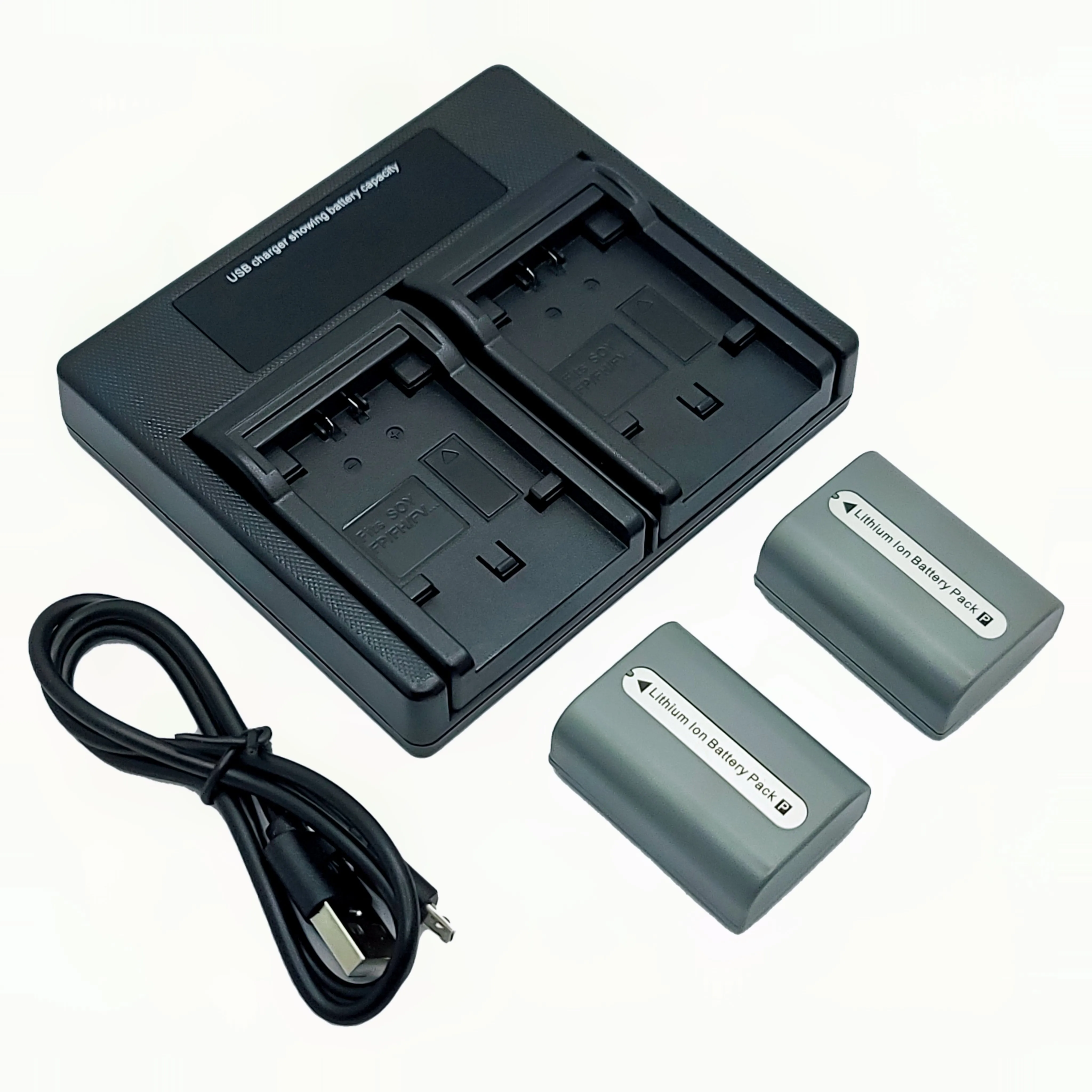 Hridz NP-FP50 Batteries & Dual Charger Set For Sony NP-FP50 DCR-HC85