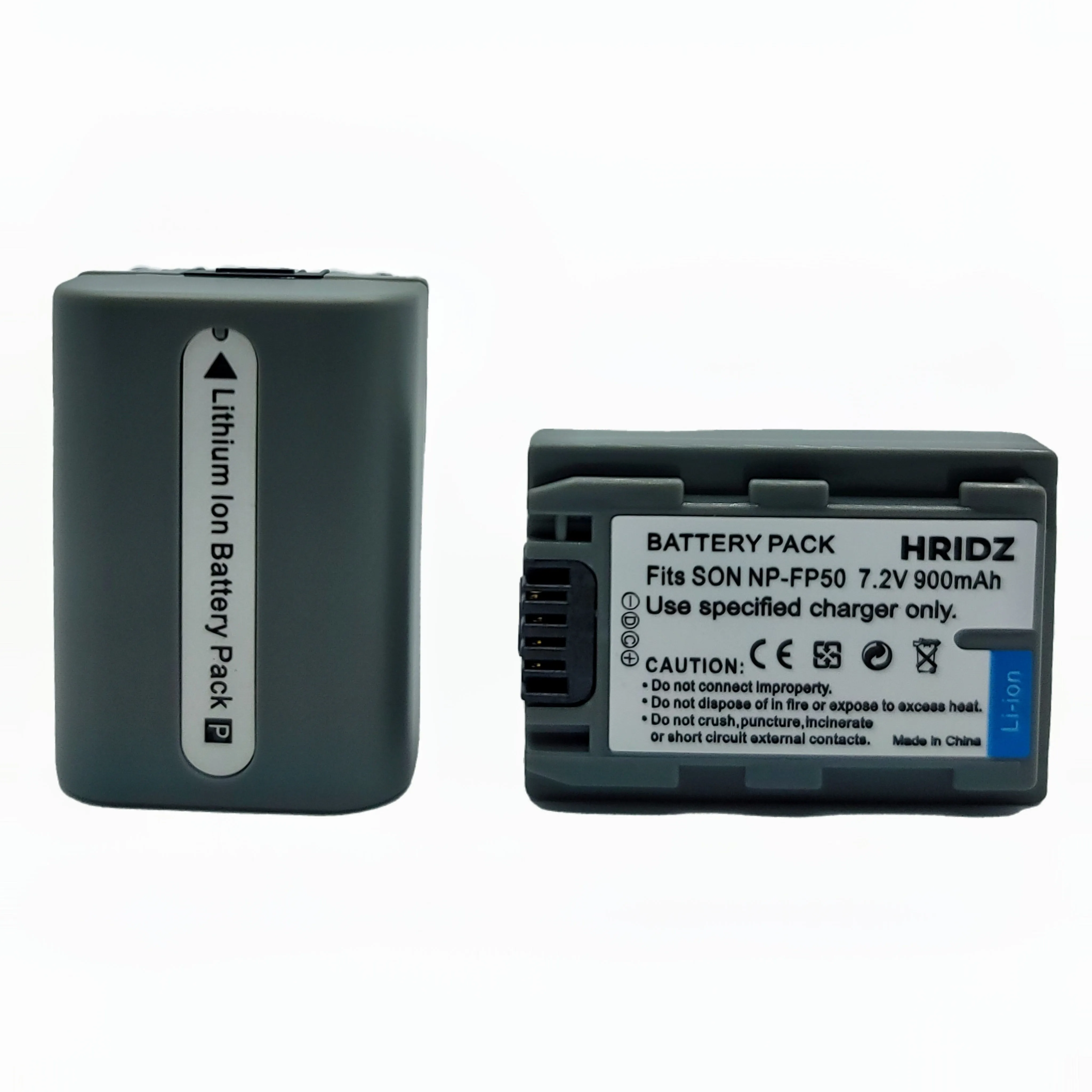 Hridz NP-FP50 Batteries & Dual Charger Set For Sony NP-FP50 DCR-HC85