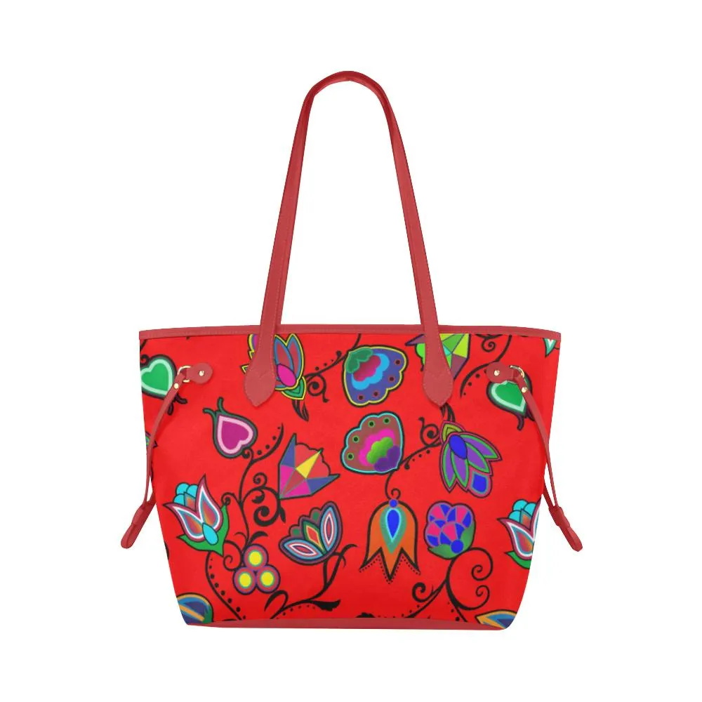 Indigenous Paisley - Dahlia Clover Canvas Tote Bag