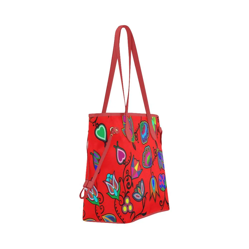 Indigenous Paisley - Dahlia Clover Canvas Tote Bag