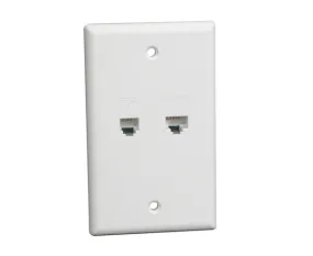 Integrated Wall Plates, Voice/Data, Voice/Data/Video - White