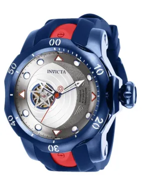 INVICTA Marvel Limited Edition Mens Open Heart  - Blue Metal - Captain America