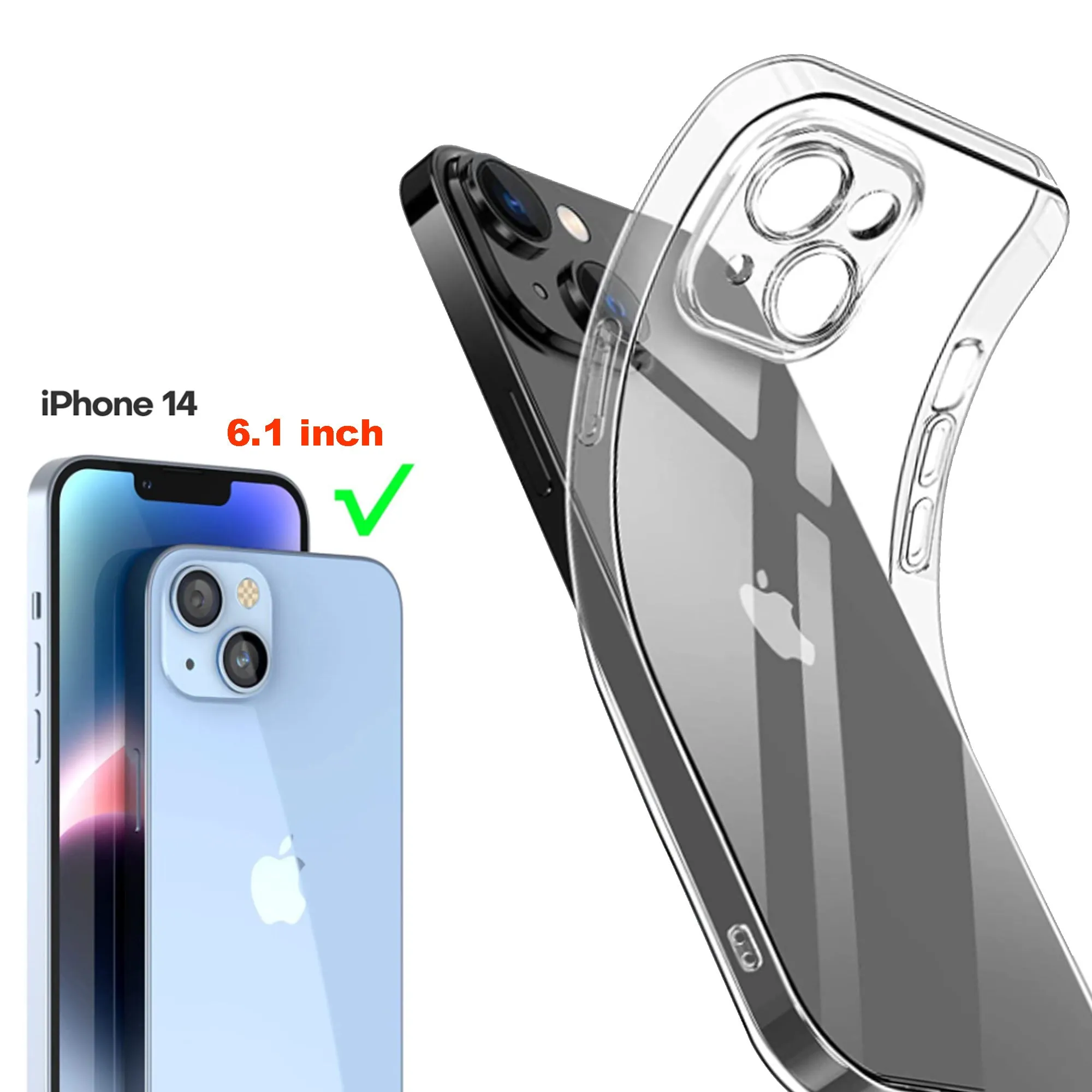 IPhone14 Pro Max Case Full Lens Protector Protective Phone Cases Slim Thin Anti-Fingerprint Cover