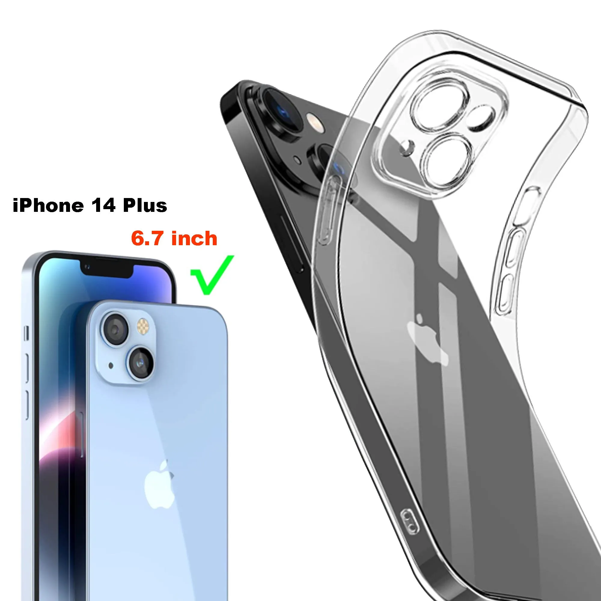 IPhone14 Pro Max Case Full Lens Protector Protective Phone Cases Slim Thin Anti-Fingerprint Cover