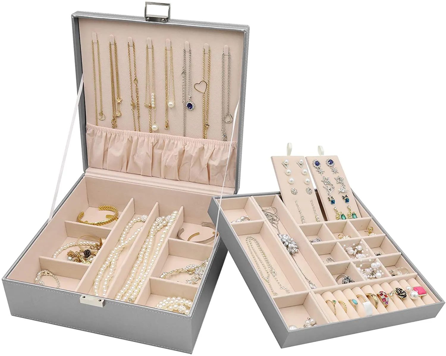 Jewelry Box Storage Case with Two Layers Display | ProCase