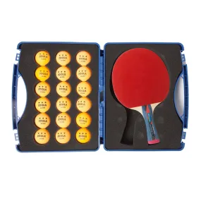 Joola Tour Expert Table Tennis Racket & Ball Case Set - set of 18 JOOLA 3-star balls and 2 Smash rackets