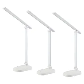 Kuber Industries Folding Mobile Phone Stand Lamp|White Light USB Plug-in|Led Table Lamp-Pack of 3 (White)