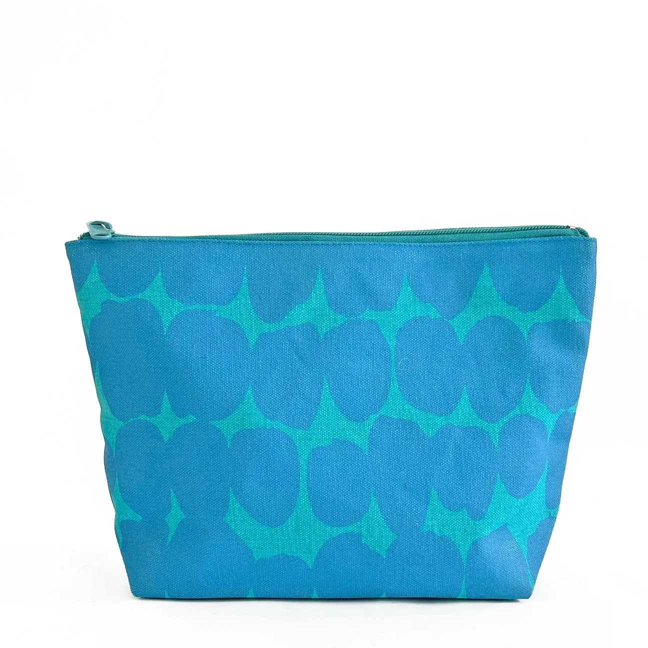 Large Canvas Zipper Pouch: Periwinkle Smudge