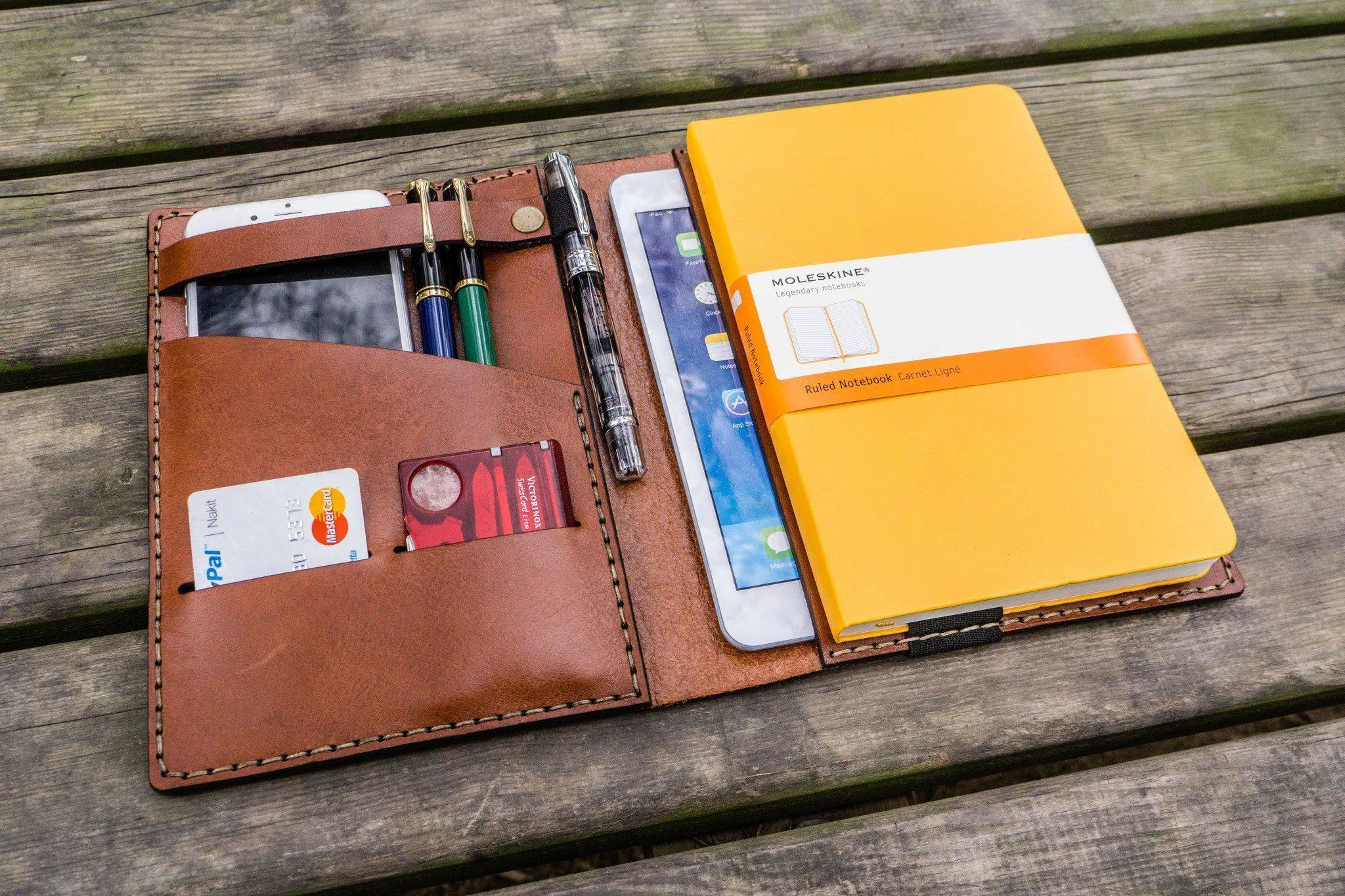 Leather Hobonichi Cousin A5 Planner Cover - Brown