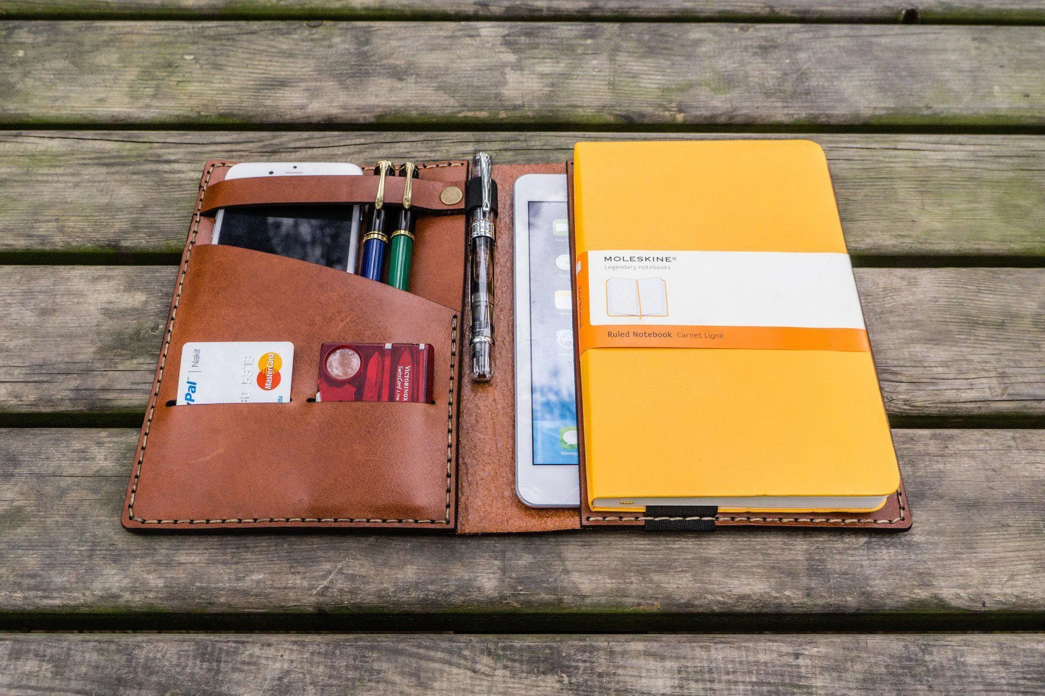 Leather Hobonichi Cousin A5 Planner Cover - Brown