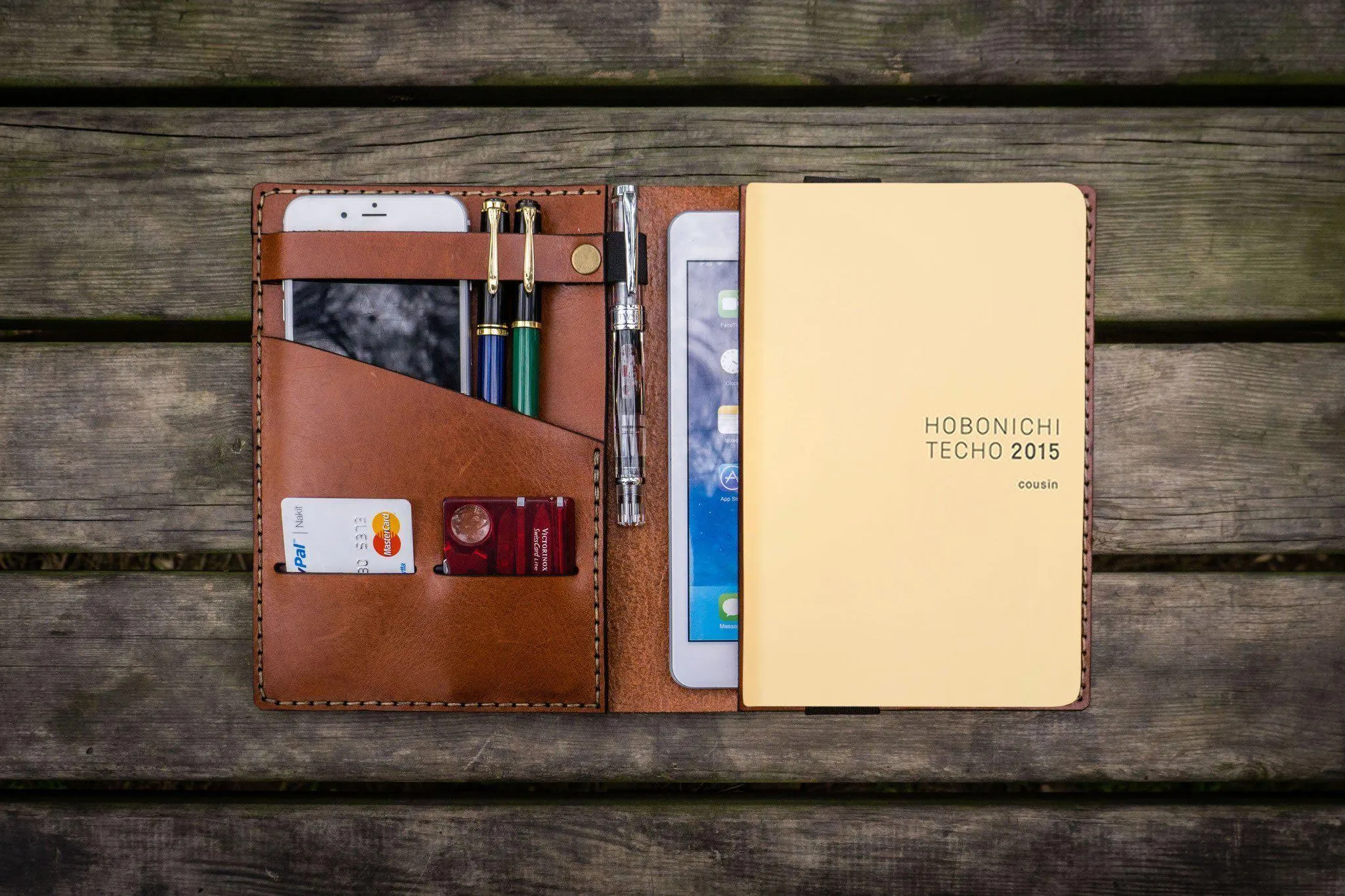 Leather Hobonichi Cousin A5 Planner Cover - Brown