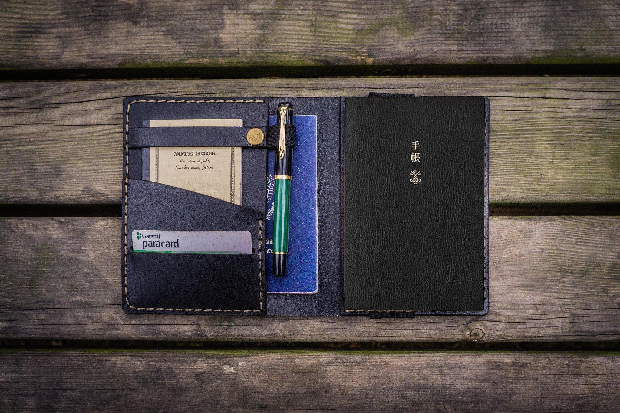 Leather Hobonichi Techo (A6) Planner Cover - Black