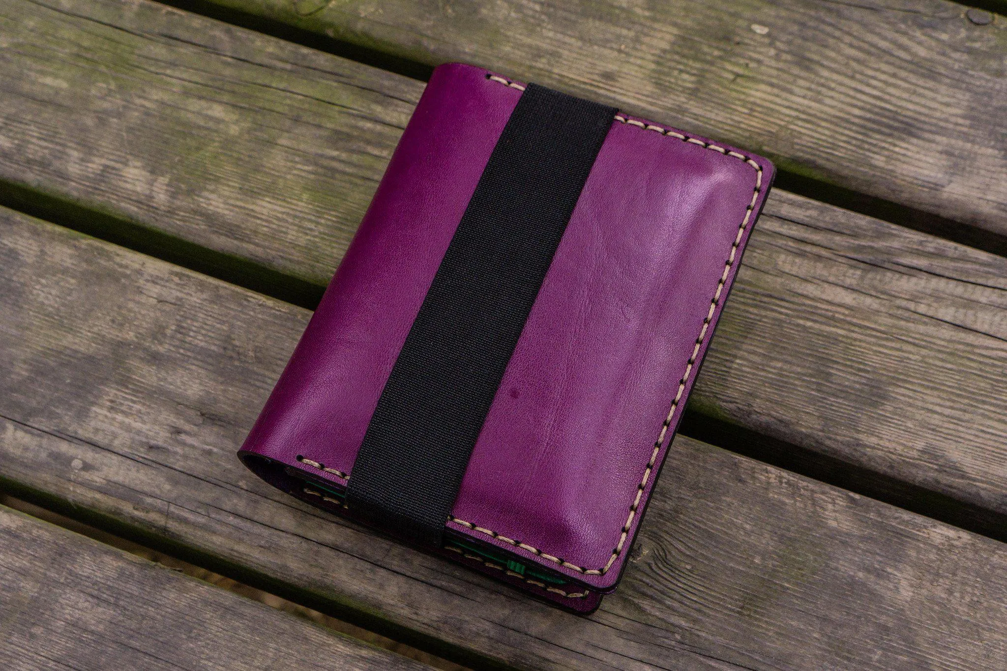 Leather Hobonichi Techo (A6) Planner Cover - Purple