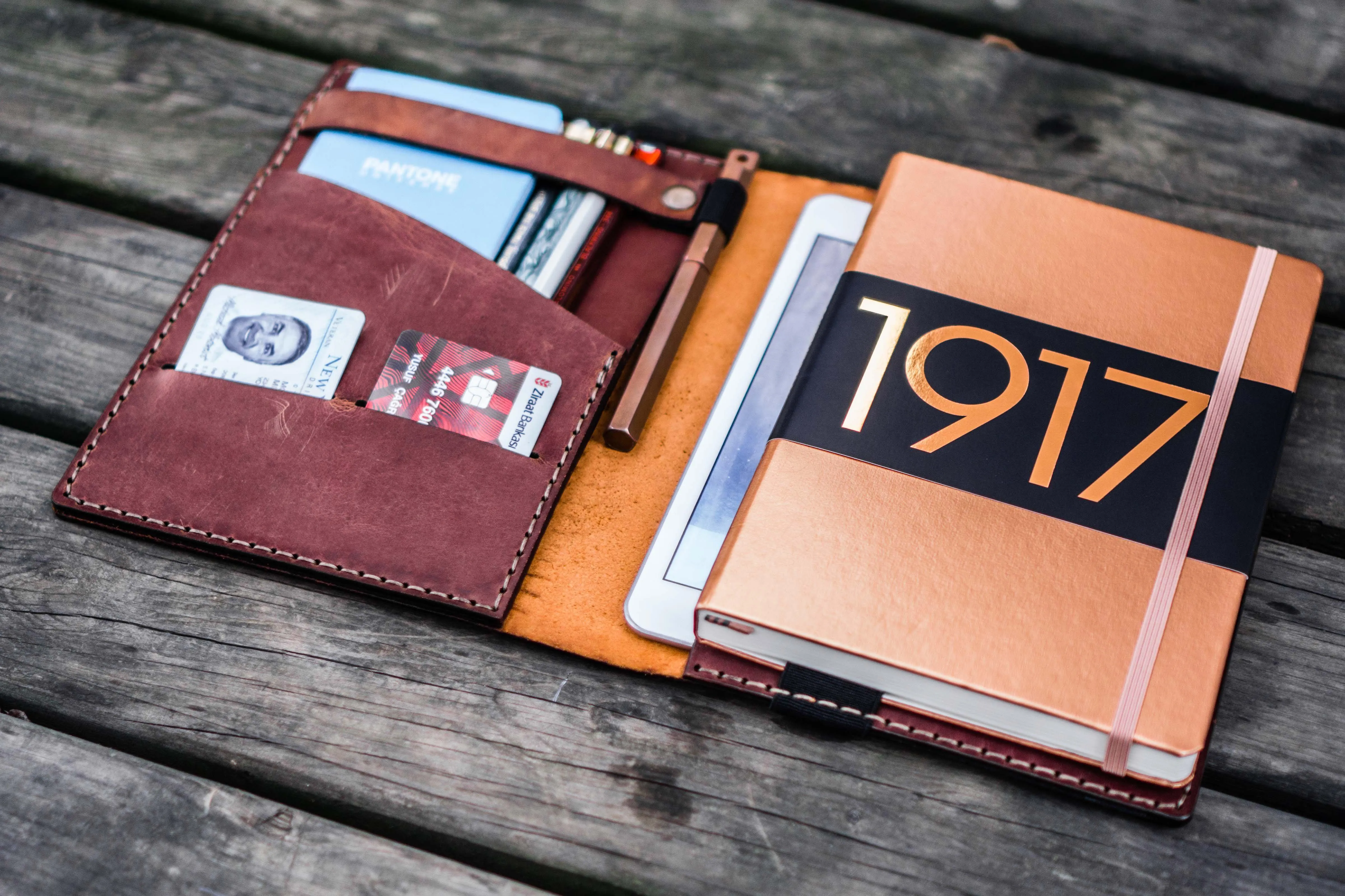 Leather Leuchtturm1917 A5 Notebook Cover - Crazy Horse Tan