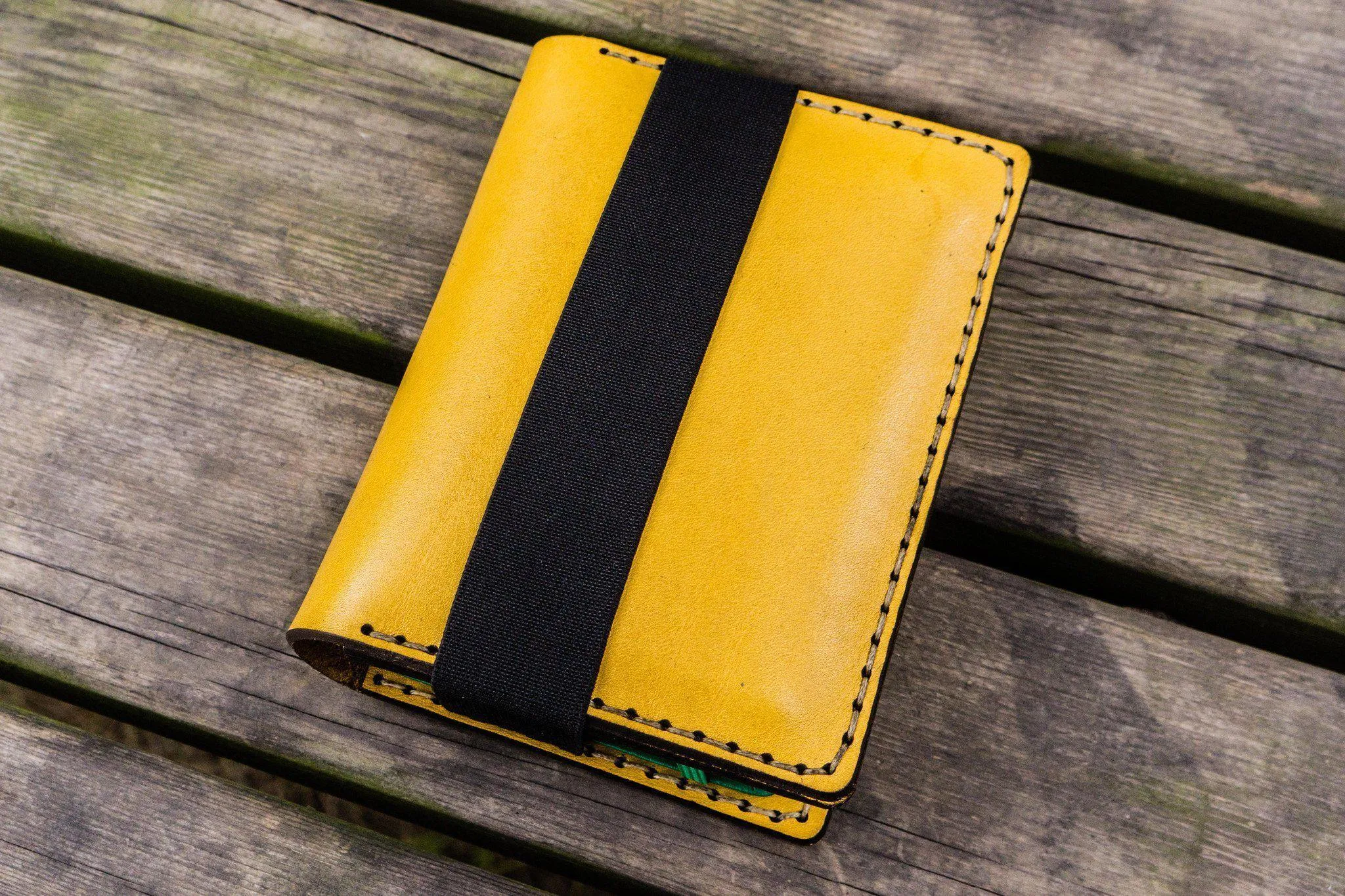 Leather Rhodia A6 Notebook Cover - Yellow