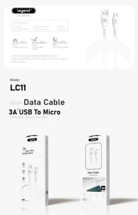 Legand Quick Data Cable USB to Micro, White