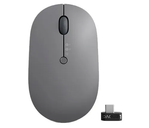 Lenovo Go Multi-Device Mouse Office Ambidextrous Rf Wireless   Bluetooth Optical 2400 Dpi