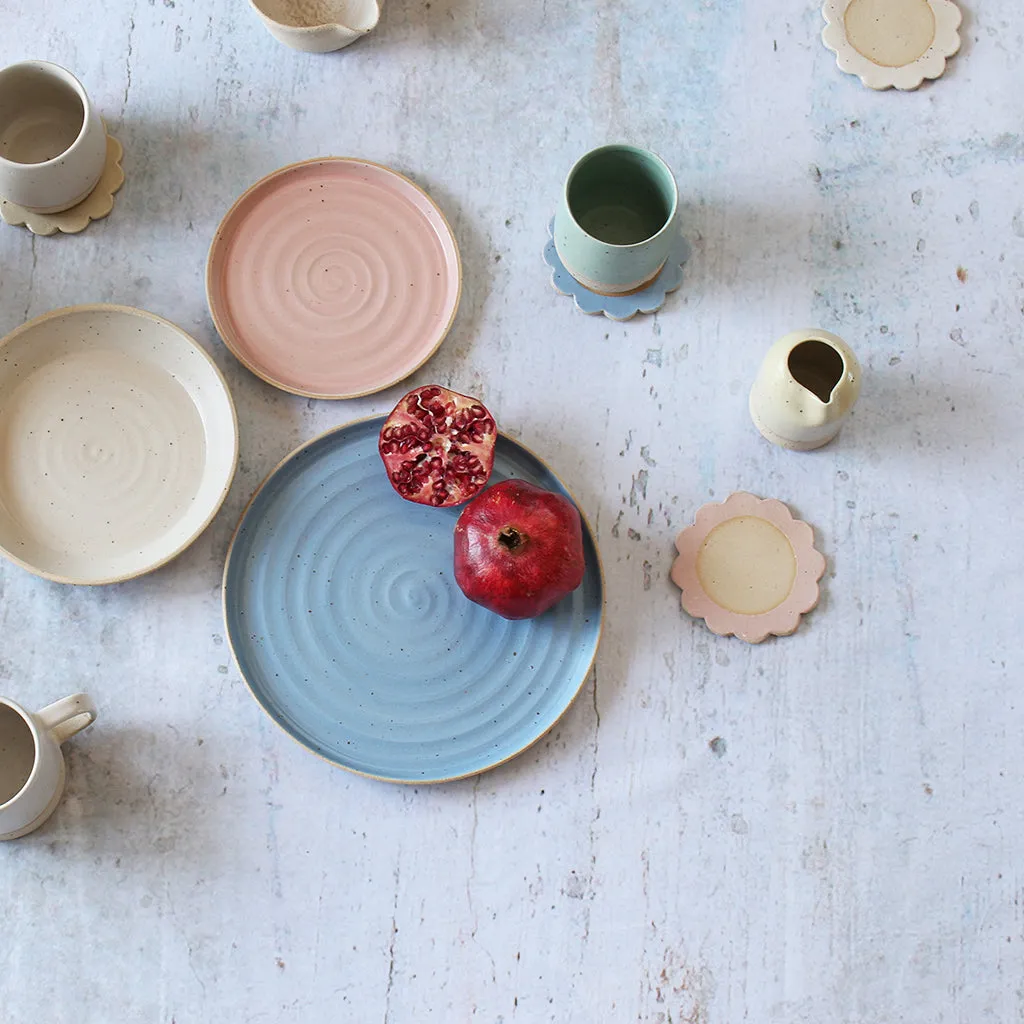 Light Yellow Dinner Plate Stone Series By Habulous Ceramics