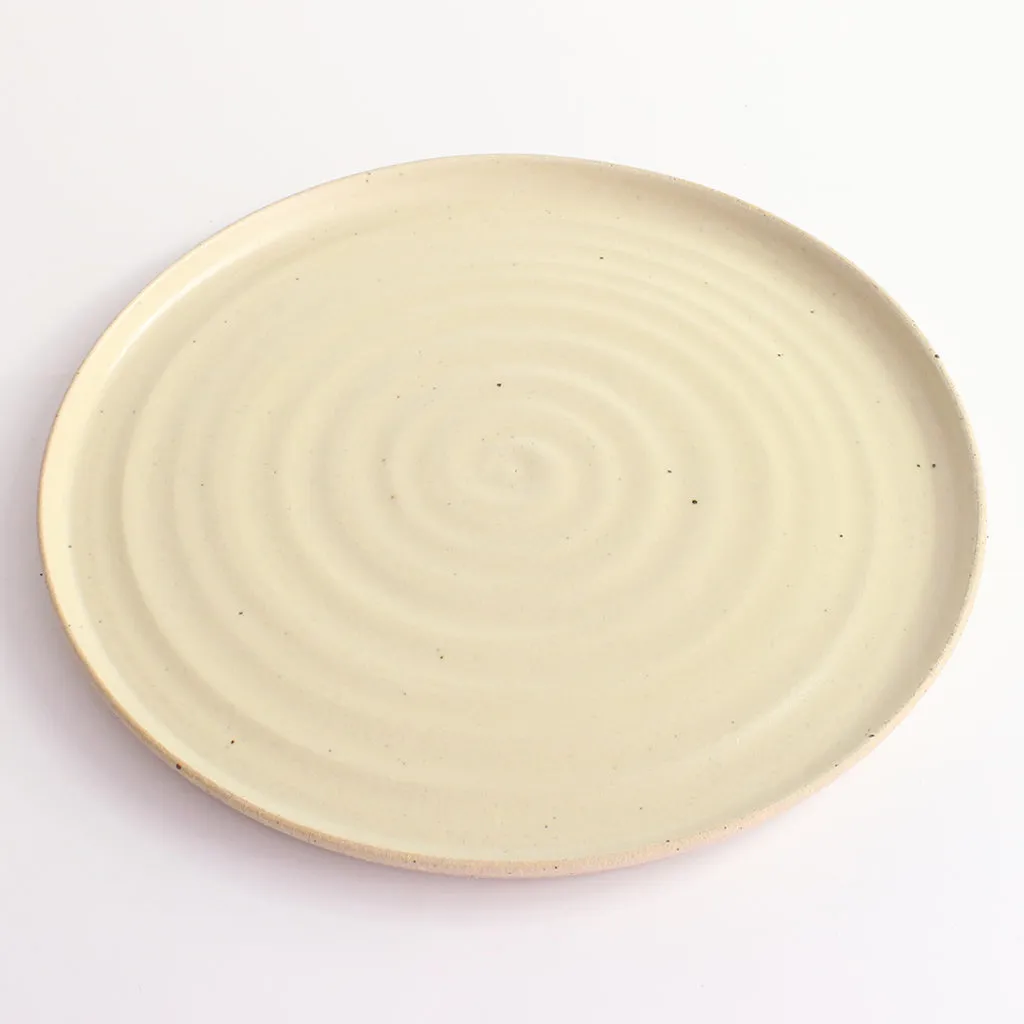 Light Yellow Dinner Plate Stone Series By Habulous Ceramics