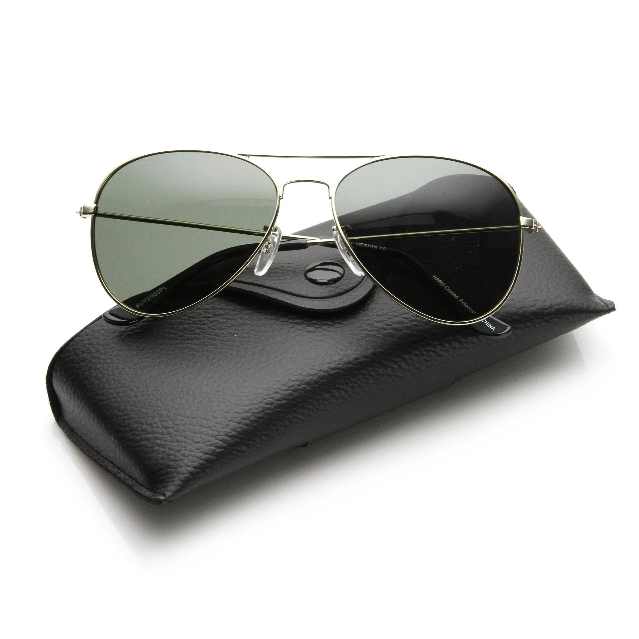 Limited Edition Classic Metal Tear Drop Aviator Polarized Sunglasses   Case 6010