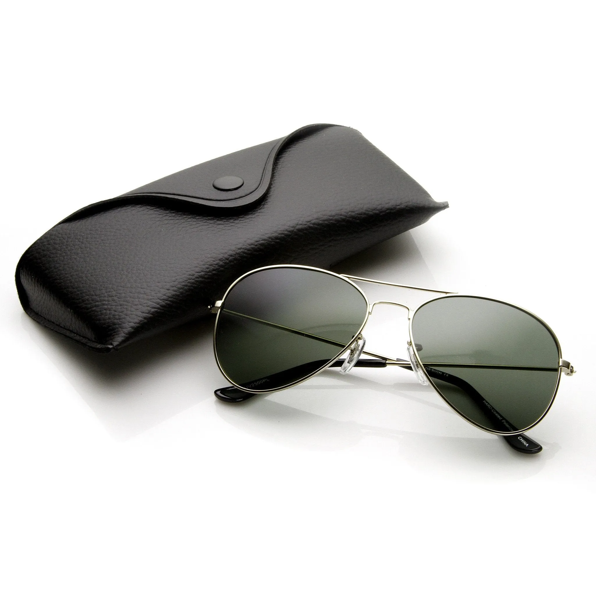 Limited Edition Classic Metal Tear Drop Aviator Polarized Sunglasses   Case 6010