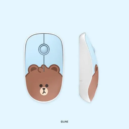 LINEFRIENDS Multi Pairing Wireless Silent Mouse★Noiseless Button/ Slim Design