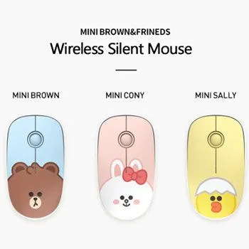 LINEFRIENDS Multi Pairing Wireless Silent Mouse★Noiseless Button/ Slim Design