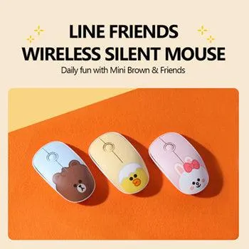 LINEFRIENDS Multi Pairing Wireless Silent Mouse★Noiseless Button/ Slim Design